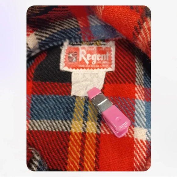 Regent Vintage Plaid Unisex Wool Blend Plaid Coat Shacket Size Medium/Large - Picture 9 of 12